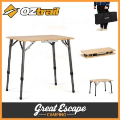 OZtrail Bamboo Table - 65cm -Camping Equipment Sale 10000460 5
