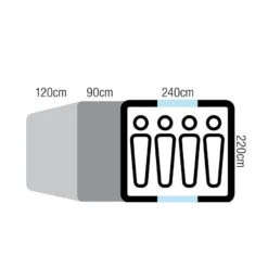 OZtrail Tasman 4V Plus Dome Tent -Camping Equipment Sale DTMTAS4VP D 3