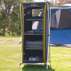 OZtrail Deluxe Folding 4 Shelf Cupboard 5 OZtrail Deluxe Folding 4 Shelf Cupboard -Camping Equipment Sale FSU DC4 D 1