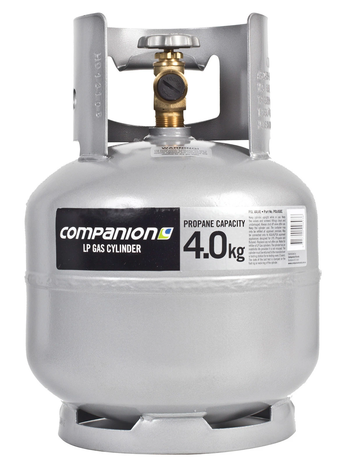 Companion 4kg Gas Cylinder POL - Grade 2 3 Companion 4kg Gas Cylinder POL - Grade 2