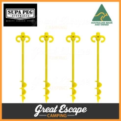 Supa-Peg 500mm Beach Screw Peg 4 Pack