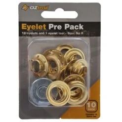 Oztrail Eyelet Tool And 10 Eyelets Set - Size #6 7 Oztrail Eyelet Tool And 10 Eyelets Set - Size #6 -Camping Equipment Sale X07 2